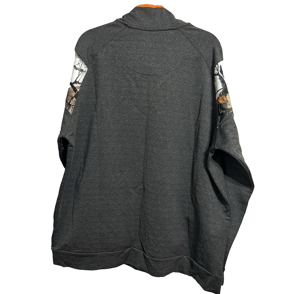 Legendary Whitetails Mens Long Sleeve Pullover Gray Orange Camo Collard Size XXL - Picture 6 of 7